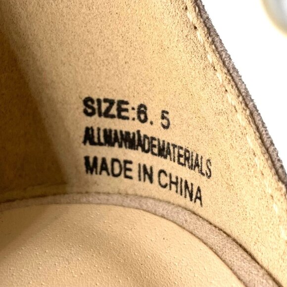 Lulus Ankle Bow Tie Peep Toe Ankle Sandals Faux Suede Block Heel 6.5 Dusty Pink - Picture 8 of 8